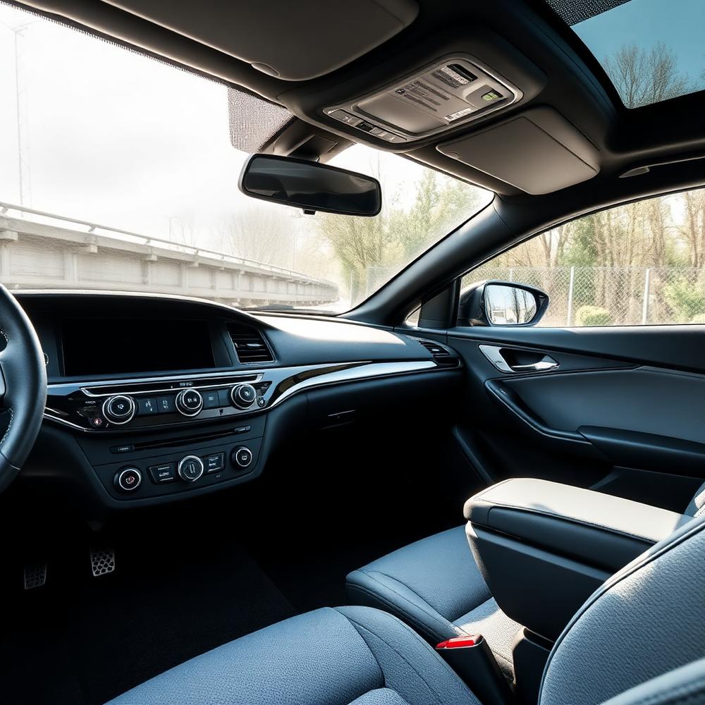 Spotless car dashboard and cabin after an interior detail